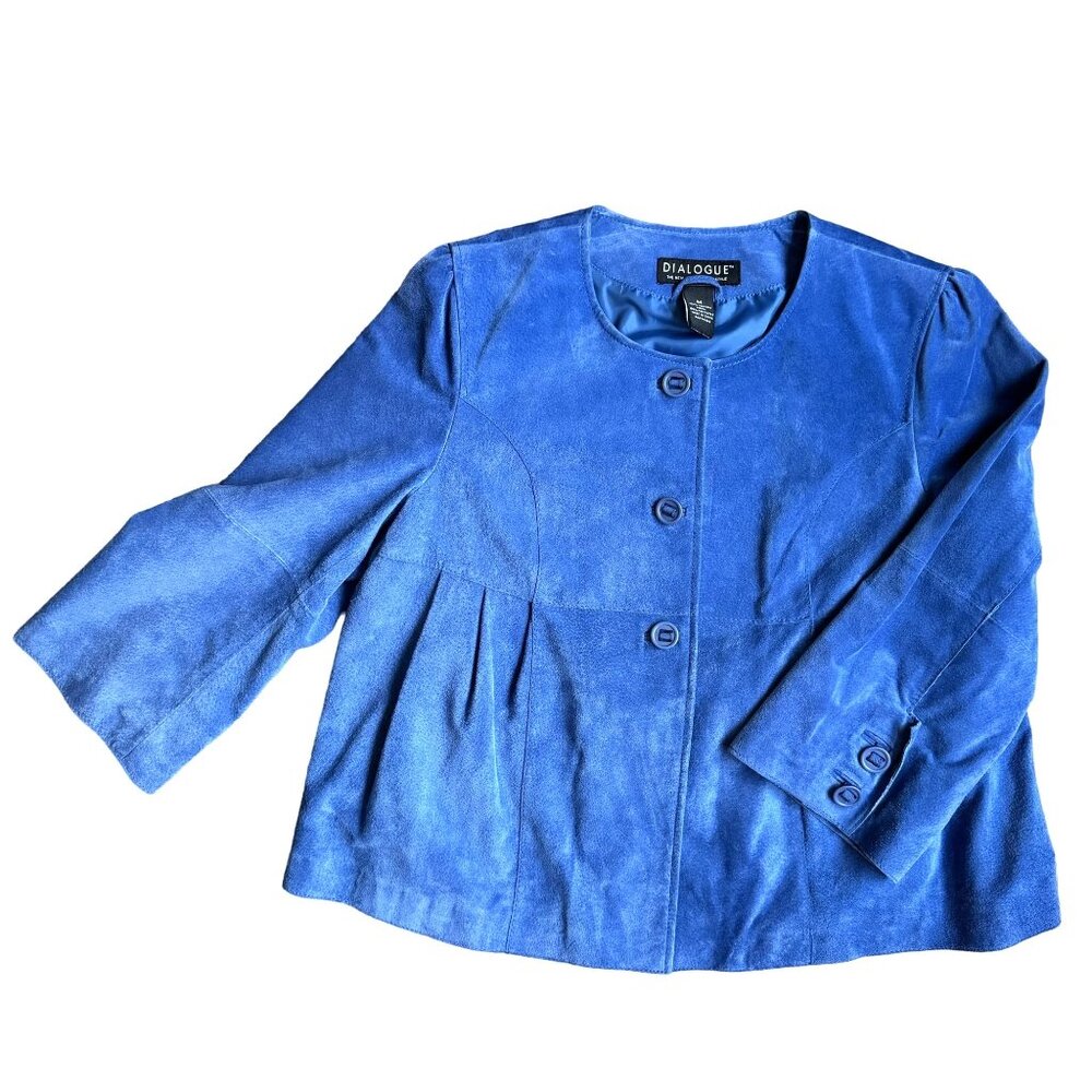 Dialogue Blue Leather Jacket